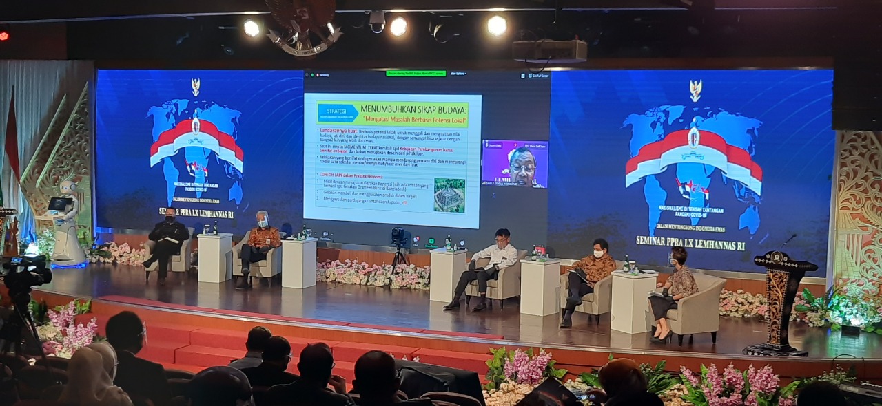 Seminar PPRA LX Lemhannas RI, Nasionalisme di Tengah Pandemi Songsong Indonesia Emas