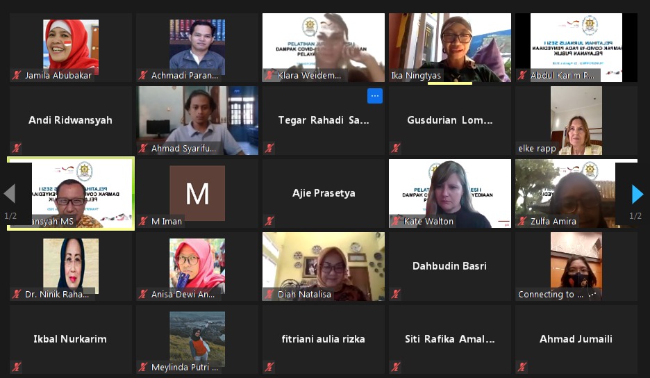 Pelatihan Jurnalis Pelayanan Publik Covid-19 oleh GIZ di Masa Pandemi Global