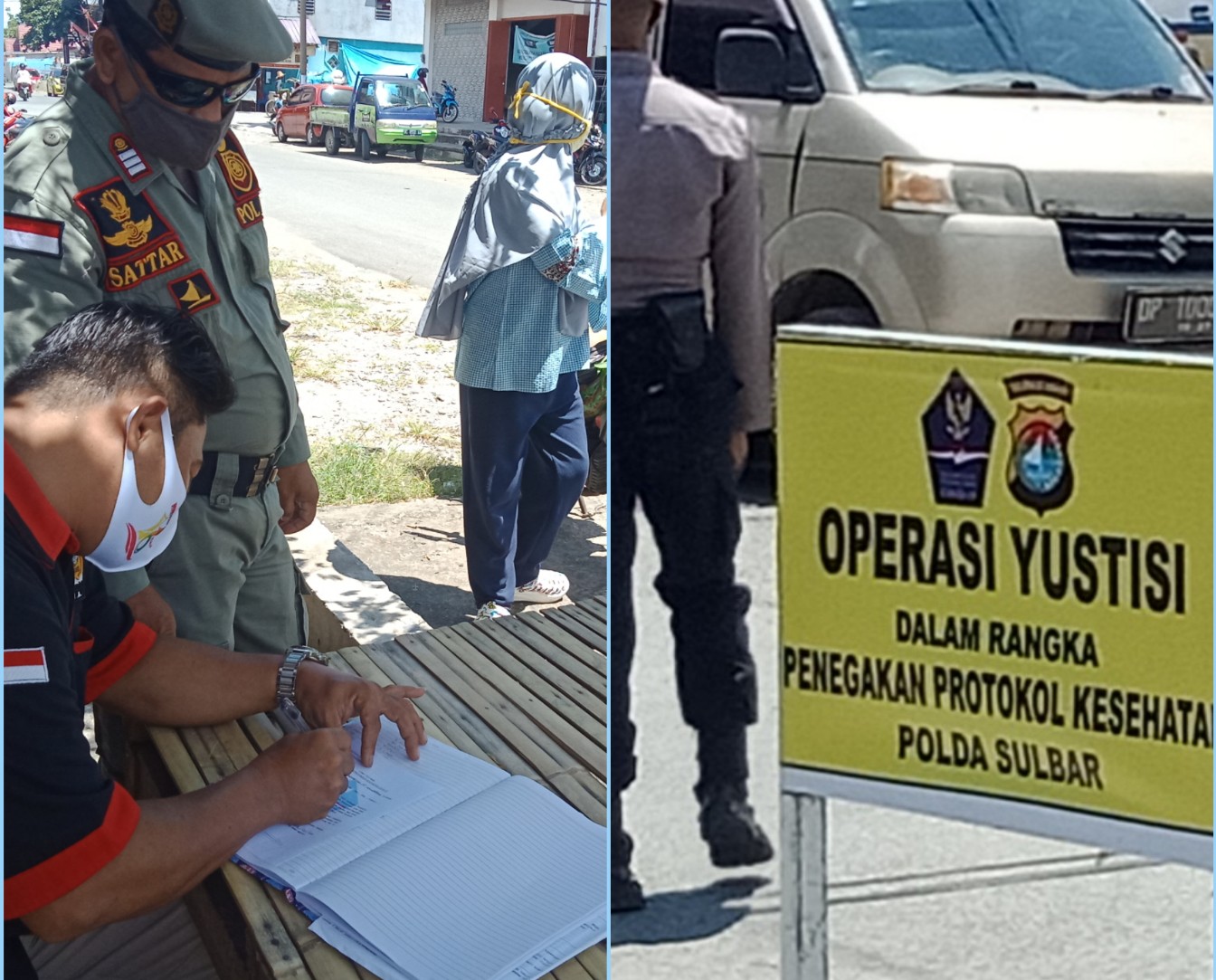 Warga Kota Mamuju tak Pakai Masker, Diminta Tandatangani Surat Pernyataan