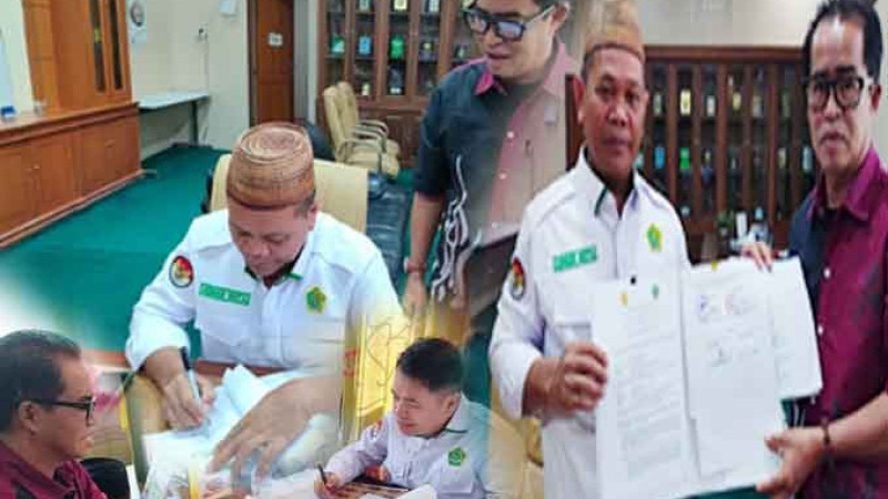 Kakanwil Kemenag Sulbar Tandatangani Serah Terima Alih Status BMN dari Mahkamah Agung